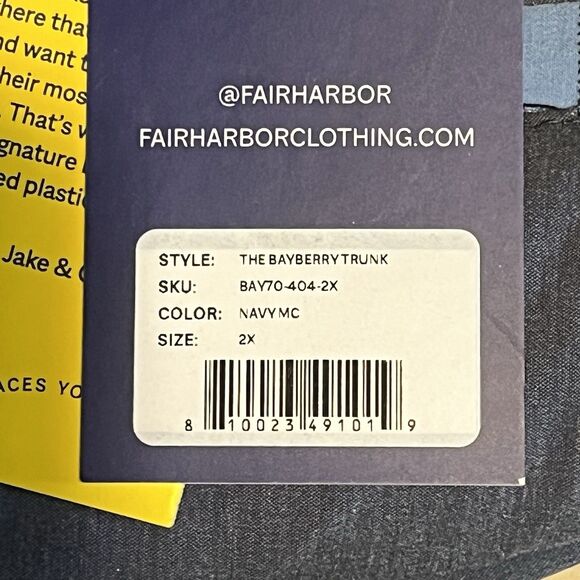 Fair Harbor The Bayberry 7 in Swim Shorts w Built in Liner Stretch Swim Trunk 2X - Picture 9 of 9